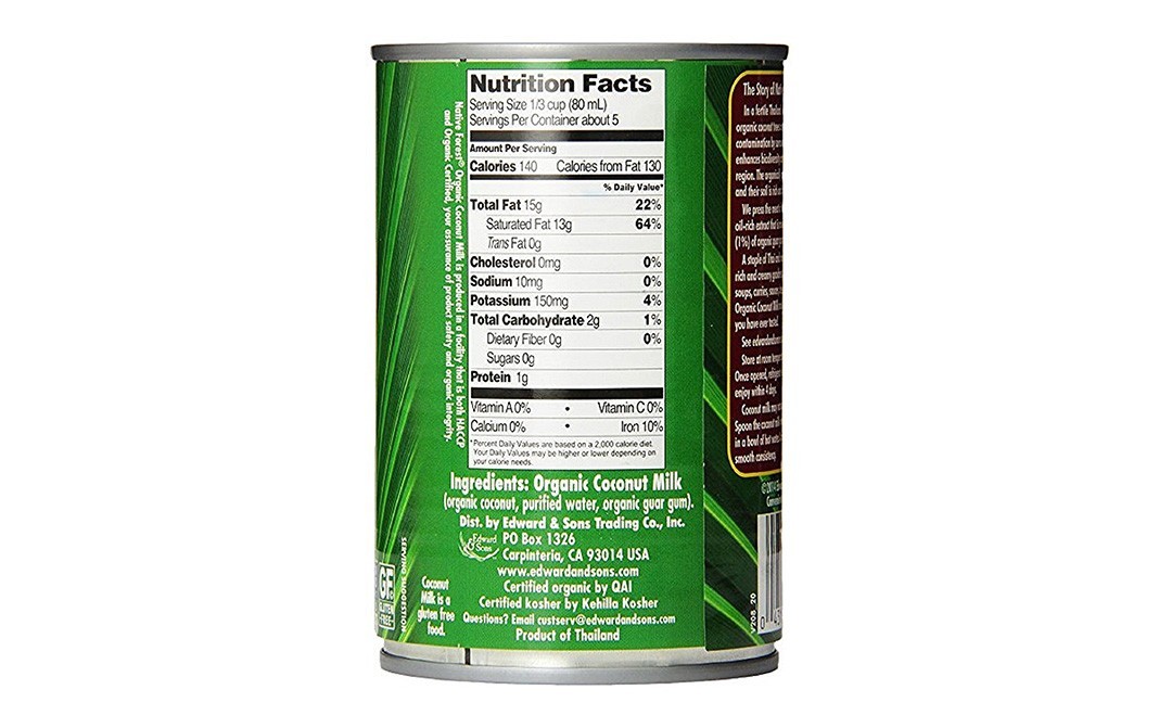 Native Forest Unsweetened Organic Coconut Milk Classic   Tin  398 millilitre